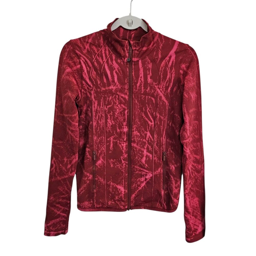 Lululemon Ebb to Street Define Jacket Womens 8 Wash Stone Chianti Red Outdoor